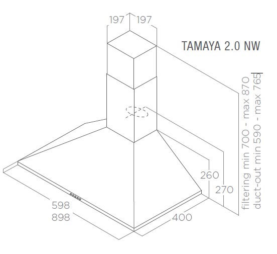 TAMAYA 2.0 Elica Chimney Hood