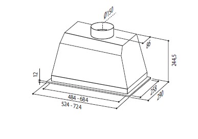 PIONER Kitchen Line Built-In Hood