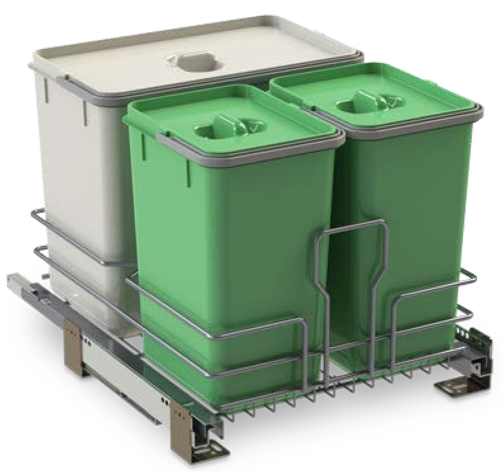 Pull-Out Unit With 3 Waste Bins