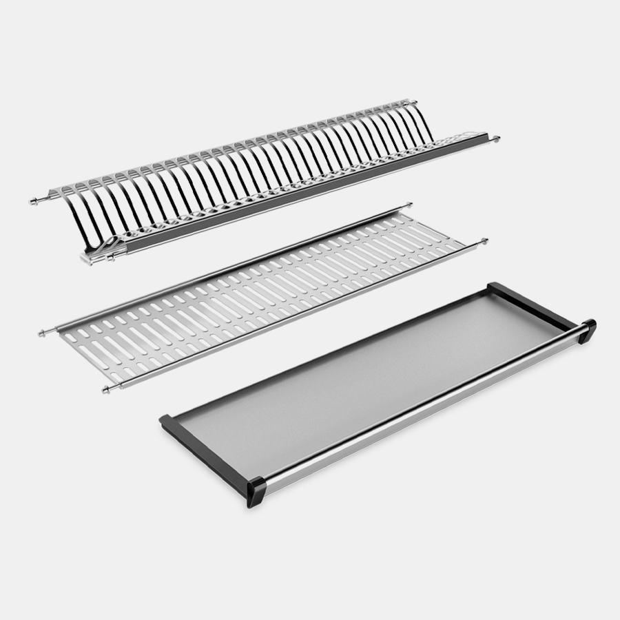 900 mm Snake Multi Purpose Dish-Rack White Brackets