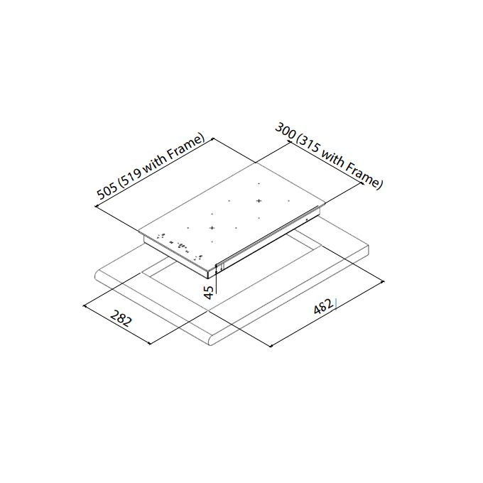 VTC Highlight 30Cm Touch Control + Frame