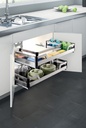 SS basket for under sink cabinet - Pandora soft-close