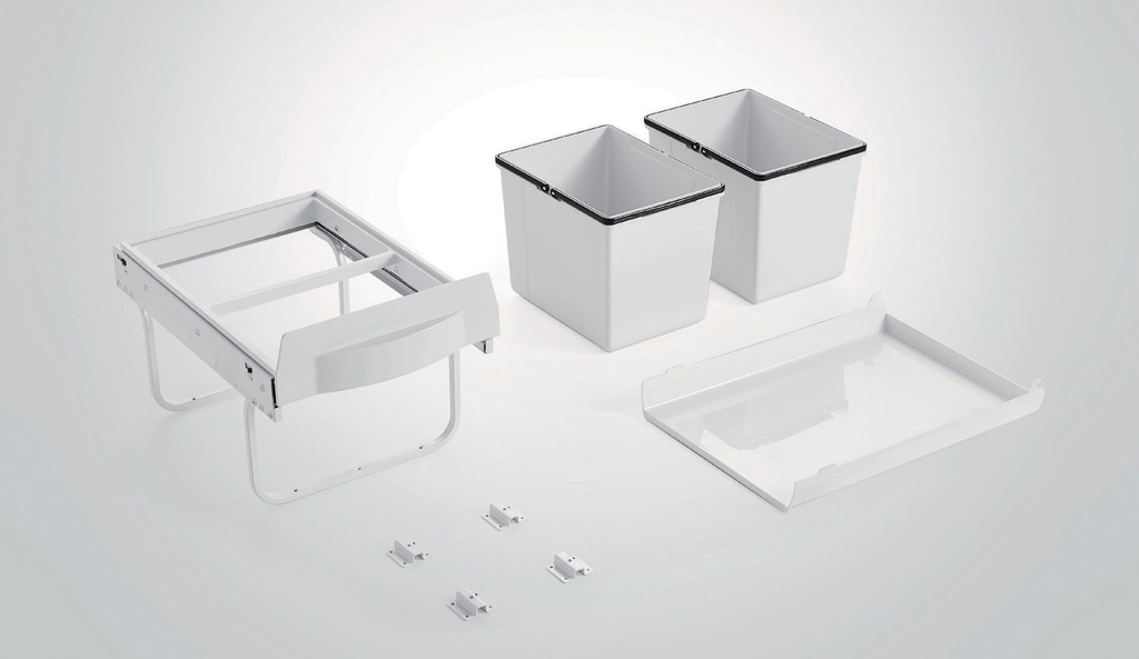 Under Sink Waste Bin - with 2 Barrel, 2x15 Liter