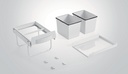 Under Sink Waste Bin - with 2 Barrel, 2x15 Liter