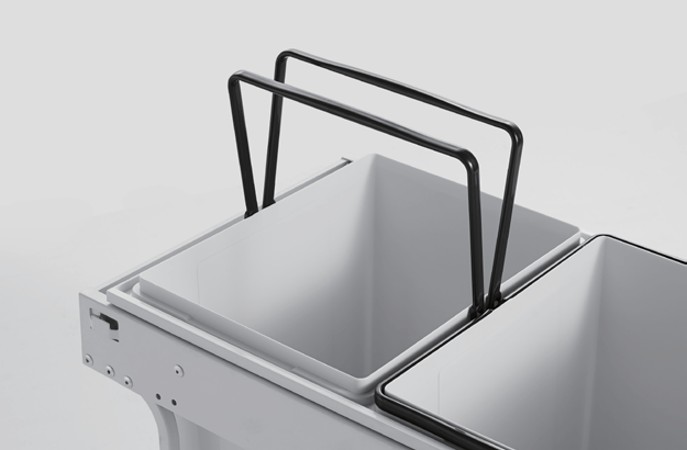 Under Sink Waste Bin - with 2 Barrel, 2x15 Liter