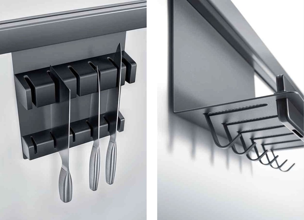 Capri Mid Way Unit (Kitchen Rack) - Steel Without LED