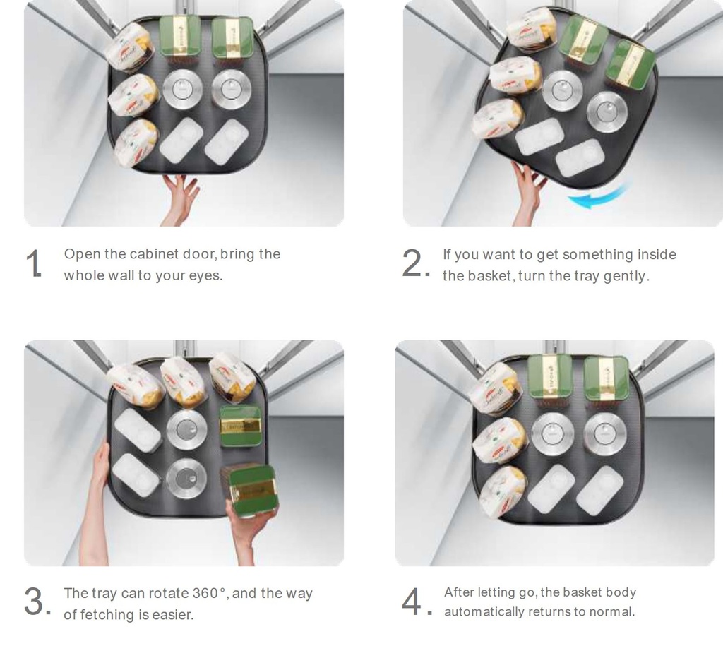 Toubillon Pantry - 360° Rotatable Trays