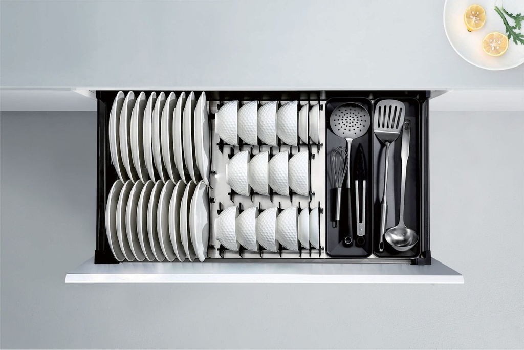 Aluminum & Glass Pull Out Multi Purpose Basket  Dish Drawer - Shearer 3.0