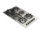 90 cm Jeweline Hob, 5 Gas Burners + 1 Electric Plate . Cast Iron Support