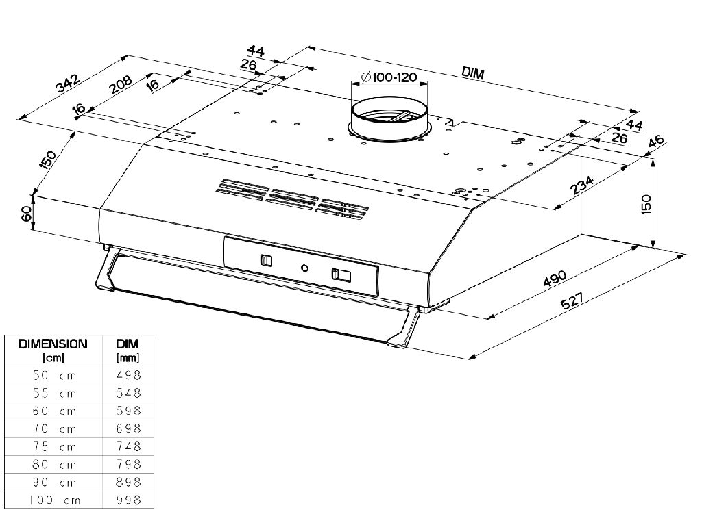 741 Faber Classic Hood