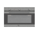 Gas Oven 90 cm with Electric Grill, 4 Cooking Functions, Inox-Black (w Cooking Fan)