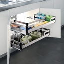SS basket for under sink cabinet - Pandora soft-close