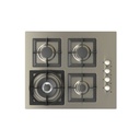 60 cm Jeweline Hob, 4 Gas Burners . Cast Iron Support - Side Knobs