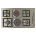 90 cm Jeweline Hob, 4 Gas Burners+ 2 Electric Plates . Cast Iron Support